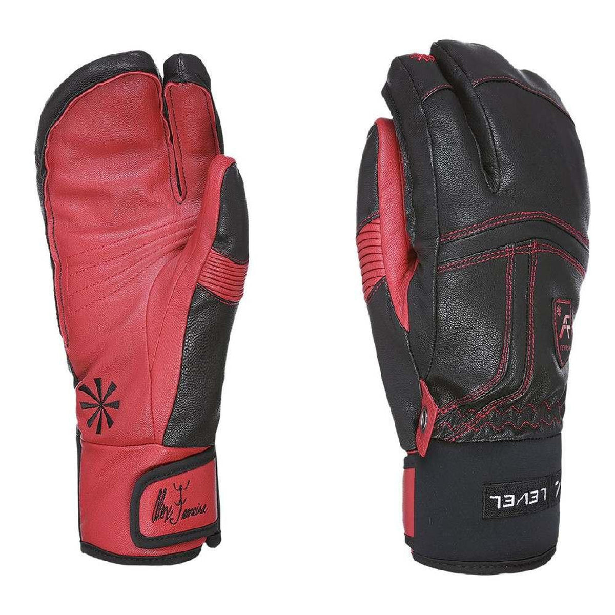 Level Off Piste Leather Trigger Men&#39;s Glove Red