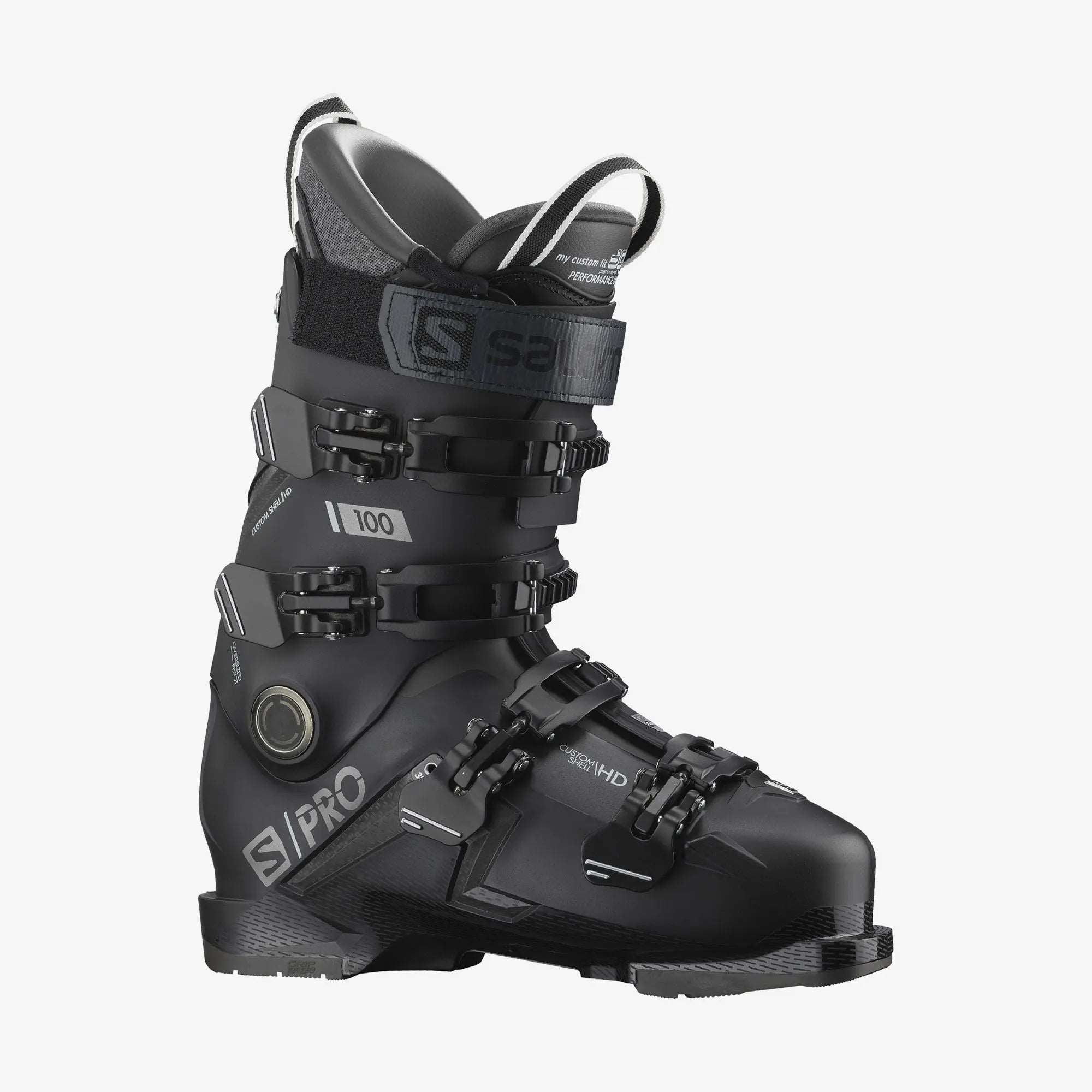 Salomon S/PRO MV 100 Men's Ski Boots Black / Belluga / Dark Silver Metallics05 / 30.5 Mondo (cm)