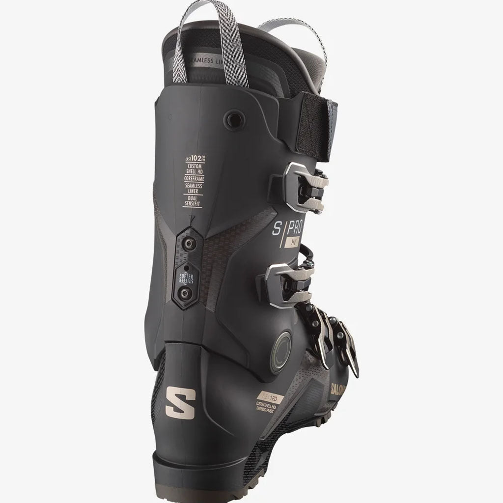 mens ski boots salomon Salomon S/Pro HV 120 Ski Boots 2025 Black/Titanium/Beluga / 31.5